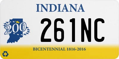 IN license plate 261NC