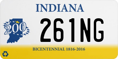 IN license plate 261NG