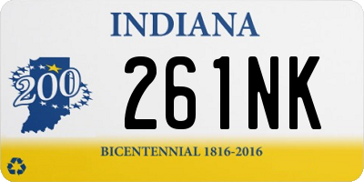 IN license plate 261NK