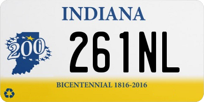 IN license plate 261NL