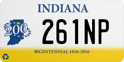 IN license plate 261NP