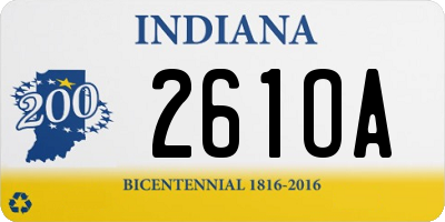 IN license plate 261OA