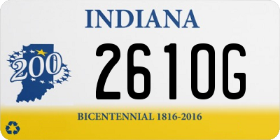 IN license plate 261OG