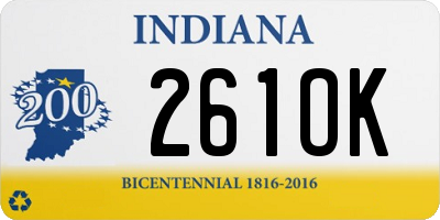 IN license plate 261OK