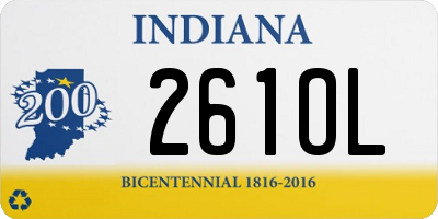 IN license plate 261OL