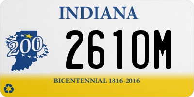 IN license plate 261OM