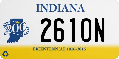 IN license plate 261ON