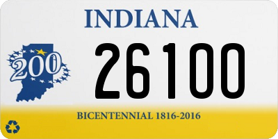 IN license plate 261OO