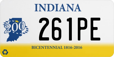 IN license plate 261PE