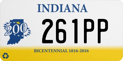 IN license plate 261PP