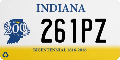 IN license plate 261PZ