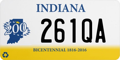 IN license plate 261QA