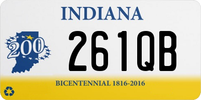 IN license plate 261QB