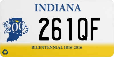 IN license plate 261QF