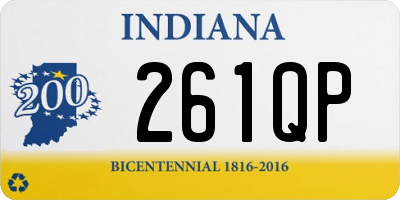 IN license plate 261QP