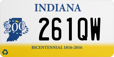 IN license plate 261QW