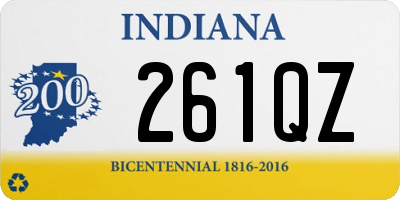 IN license plate 261QZ