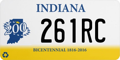 IN license plate 261RC