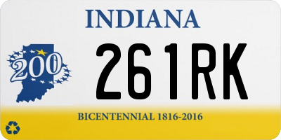 IN license plate 261RK