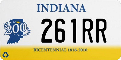 IN license plate 261RR