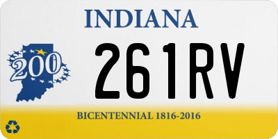 IN license plate 261RV