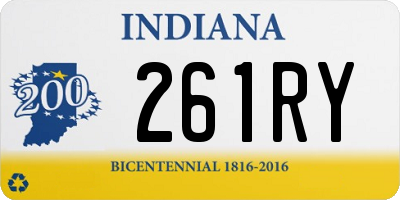 IN license plate 261RY