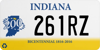 IN license plate 261RZ