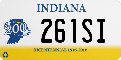 IN license plate 261SI