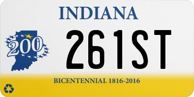 IN license plate 261ST