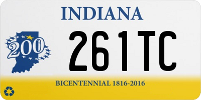 IN license plate 261TC