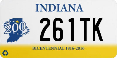 IN license plate 261TK
