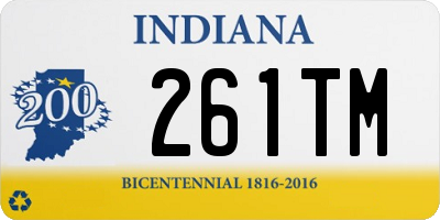 IN license plate 261TM