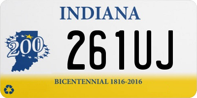 IN license plate 261UJ