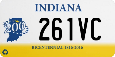 IN license plate 261VC