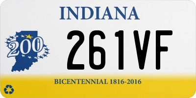 IN license plate 261VF