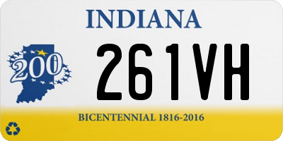 IN license plate 261VH