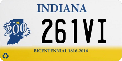 IN license plate 261VI