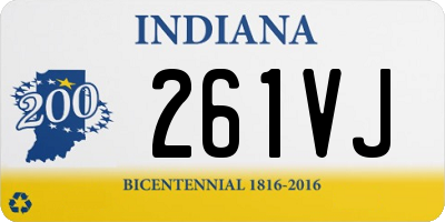 IN license plate 261VJ