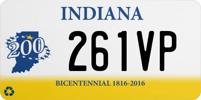 IN license plate 261VP