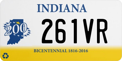 IN license plate 261VR