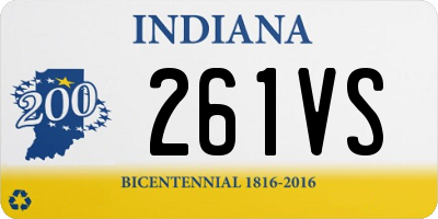 IN license plate 261VS