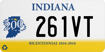 IN license plate 261VT