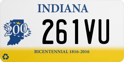 IN license plate 261VU