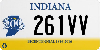 IN license plate 261VV