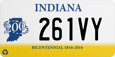 IN license plate 261VY