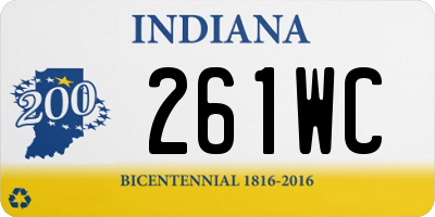 IN license plate 261WC