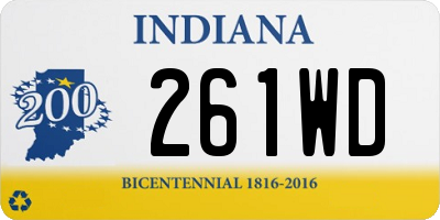 IN license plate 261WD