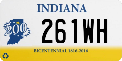 IN license plate 261WH