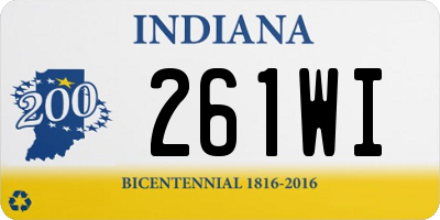 IN license plate 261WI