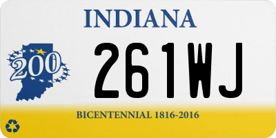 IN license plate 261WJ